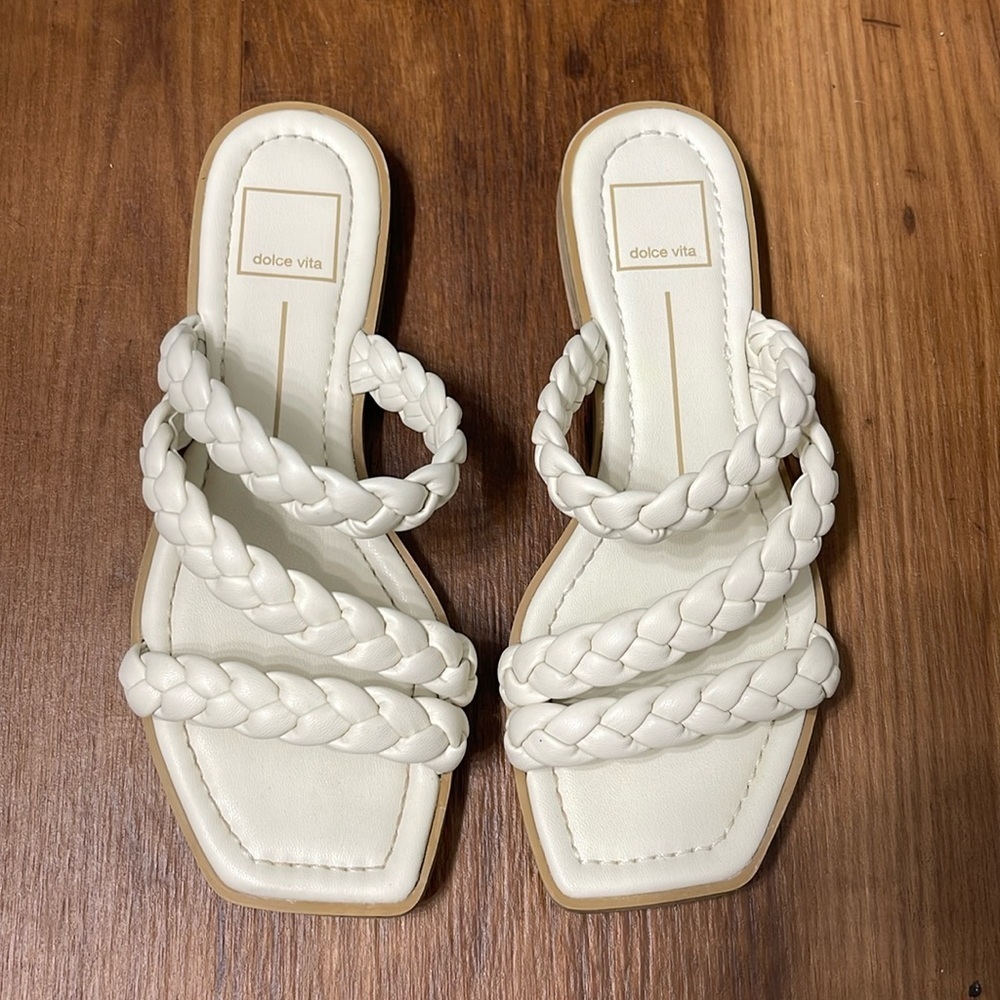 Dolce Vita Iman Slide On Sandal Ivory Women's Size 6